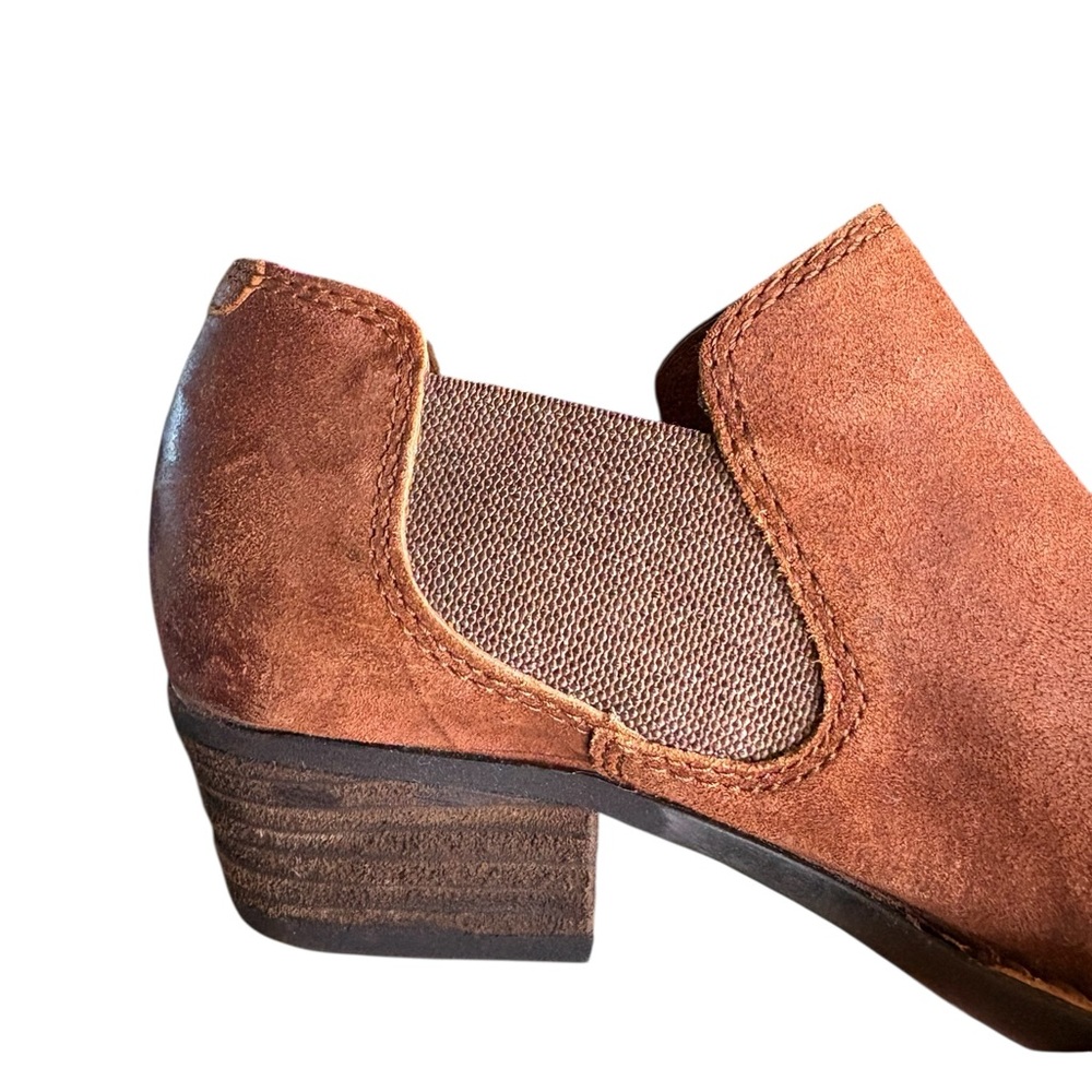 BORN  Rustic Brown Leather Loafers DALLIA SLIP ON ANKLE BOOT
SIZE 8B - Picture 4 of 11